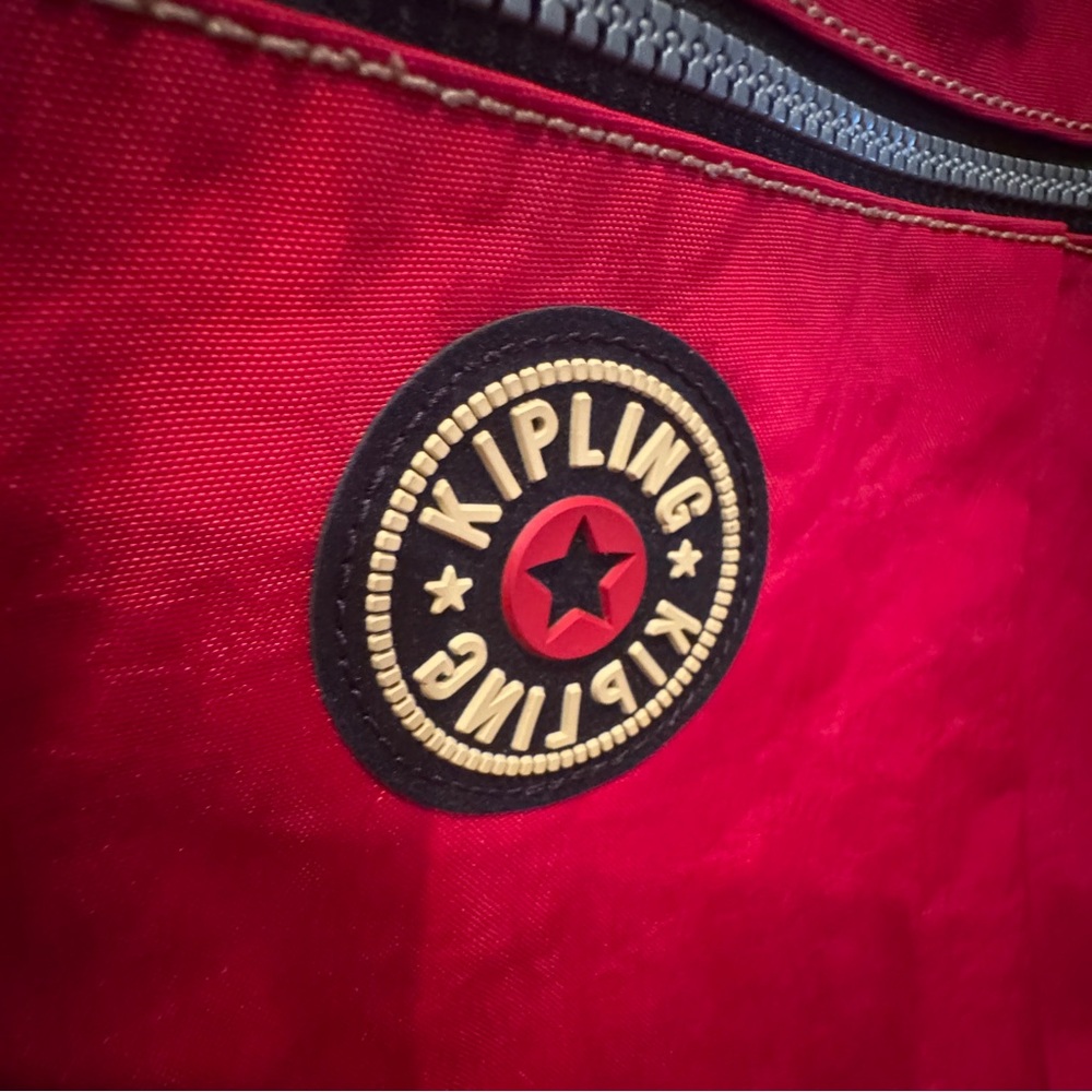 KIPLING DUFFLE TRAVEL BAG red. Vintage - Picture 2 of 13